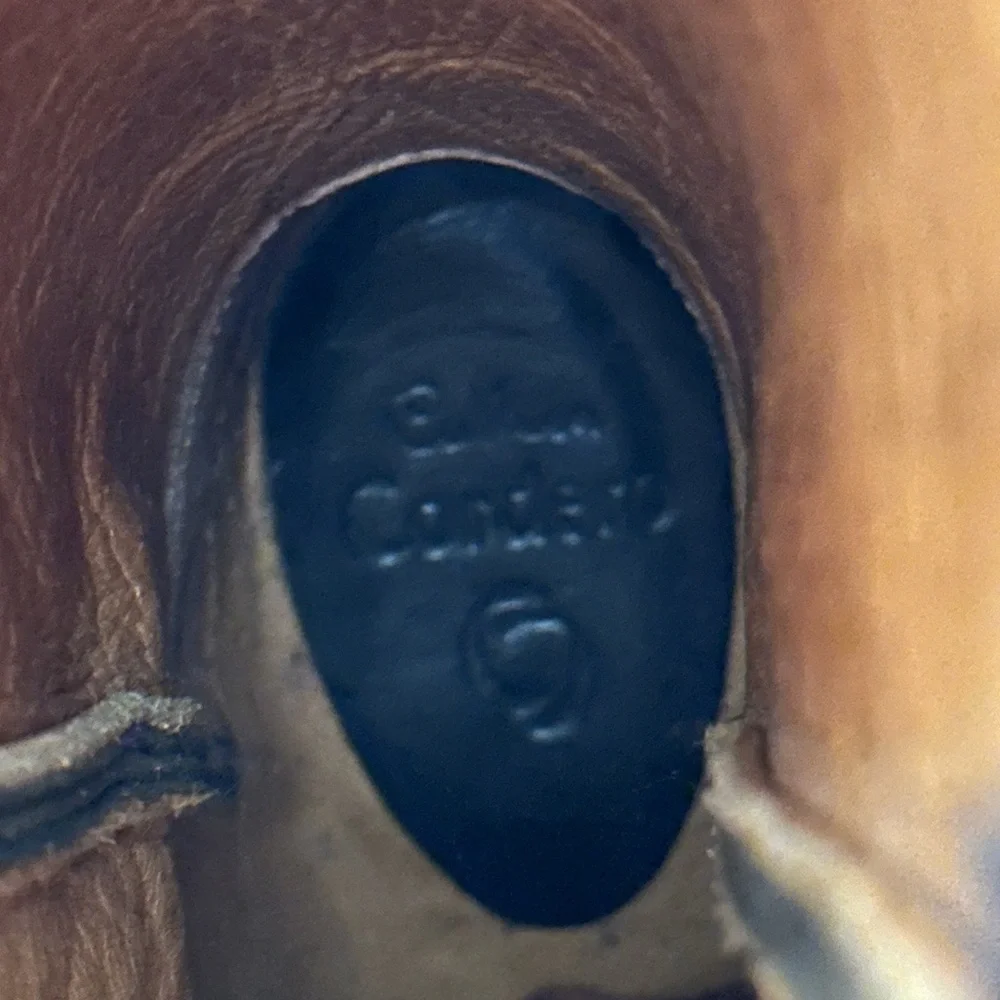 Calleen Cordero women’s black cowboy boot w/ brass diamond embellishment Size 6 - Picture 11 of 13